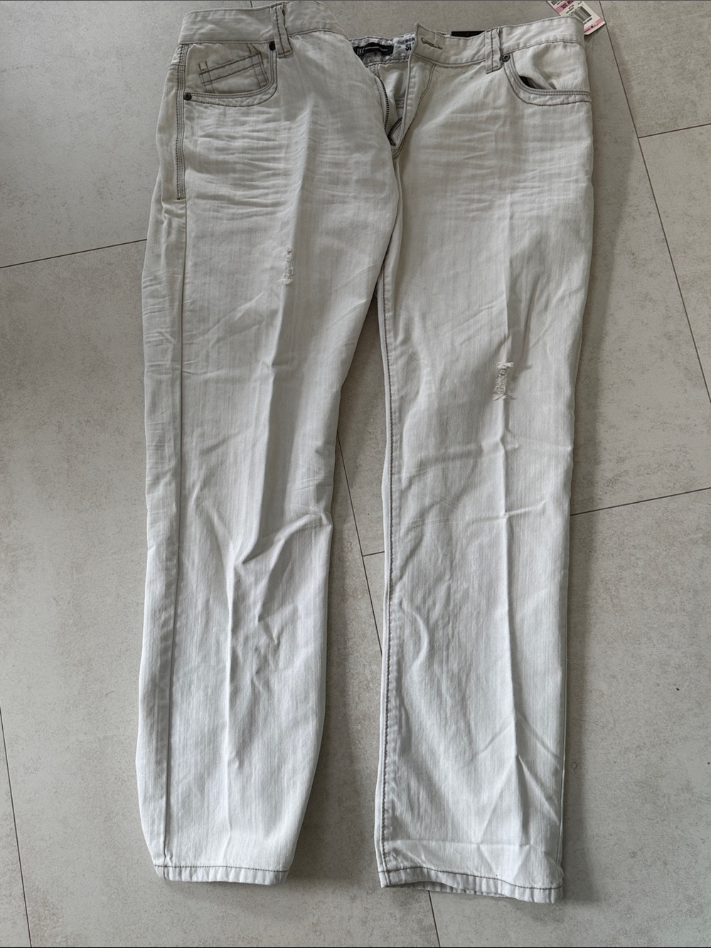 INC International Concepts Men's Light Gray Straight-Leg Chinos